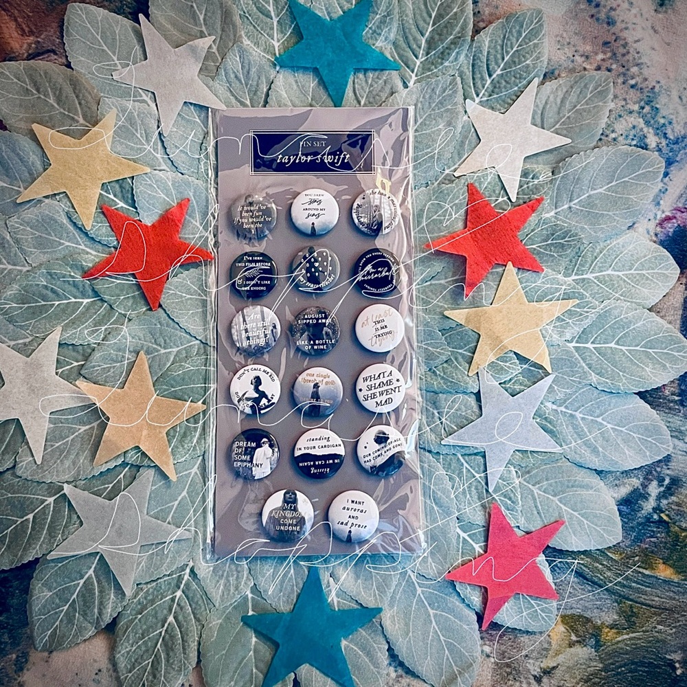Taylor Swift folklore pin set